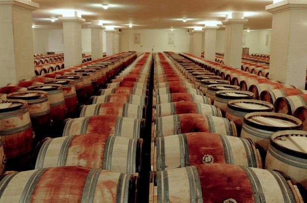 Barrels of wine ageing at Cheval Blanc in Bordeaux, where the 2020 en primeur campaign is soon to begin.