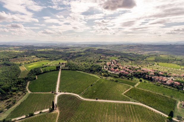 Gaiole in Chianti, looking towards Siena